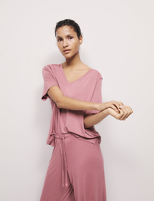Body Soft™ Lace Trim Wide Leg Pyjama Bottoms