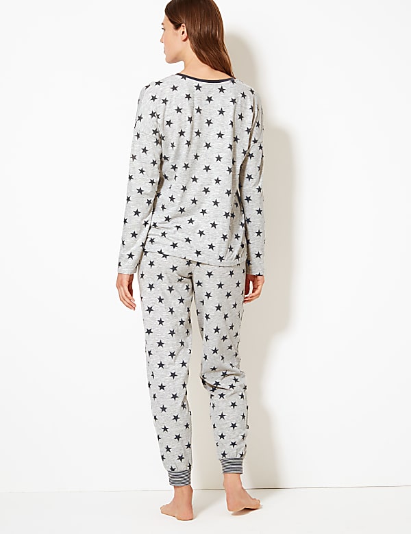 Glitter Star Print Pyjama Set