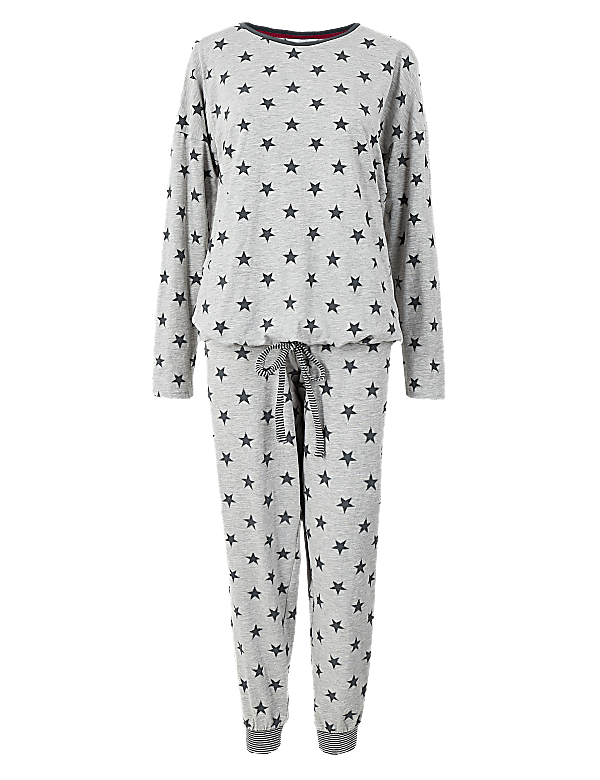 Glitter Star Print Pyjama Set