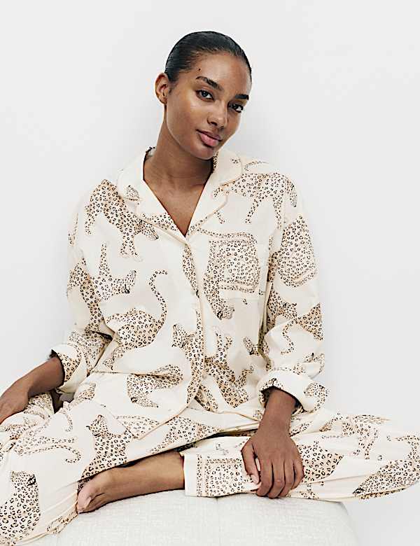 Pure Cotton Animal Print Pyjama Bottoms