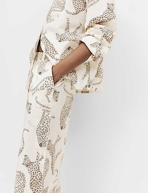 Pure Cotton Animal Print Pyjama Bottoms