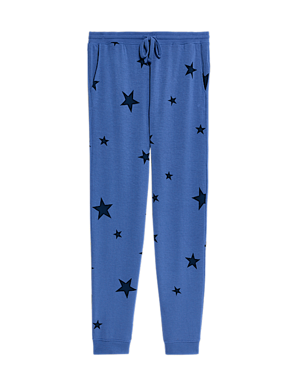 Star Print Cuffed Hem Pyjama Bottoms