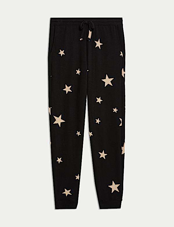 Star Print Cuffed Hem Pyjama Bottoms - US