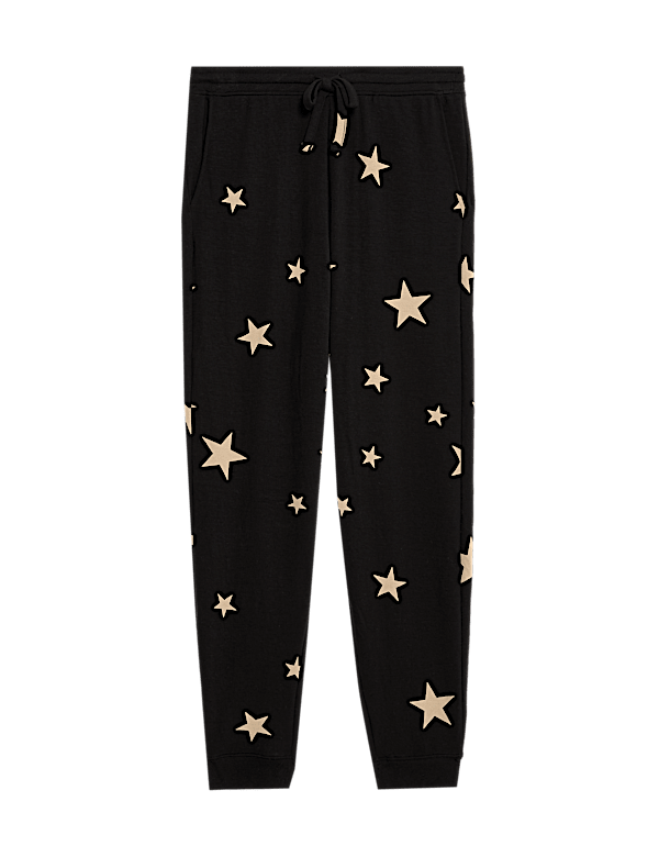 Star Print Cuffed Hem Pyjama Bottoms