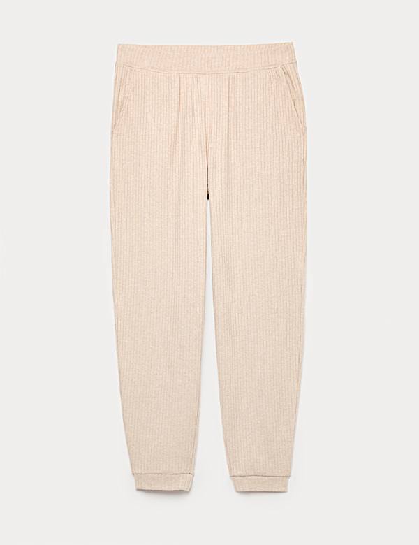Ribbed Cuffed Hem Pyjama Bottoms - DK