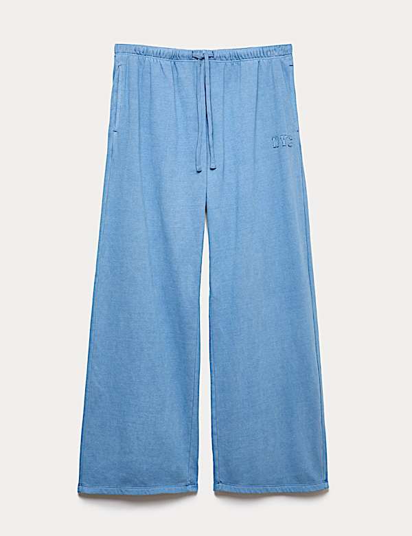Cotton Rich Wide Leg Lounge Joggers - HU