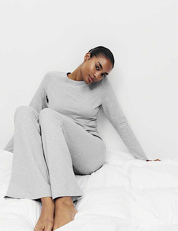 Cotton Rich Flared Lounge Joggers - AT