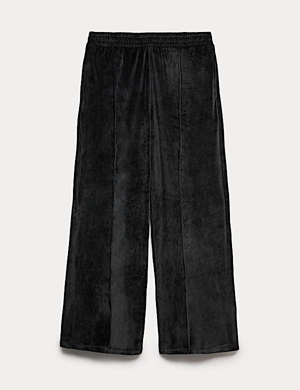 Velour Flared Leg Joggers - BE