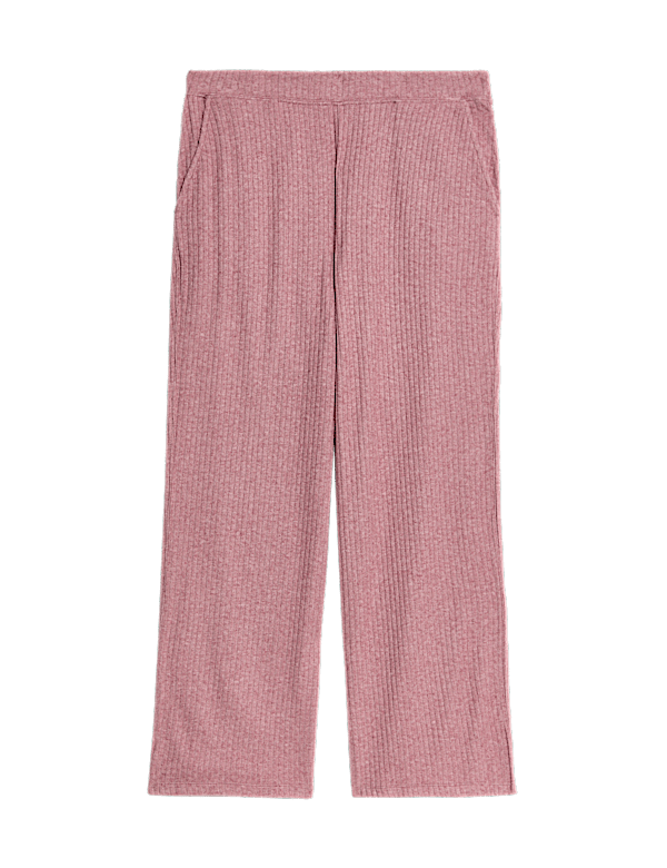 Ribbed Wide Leg Pyjama Bottoms