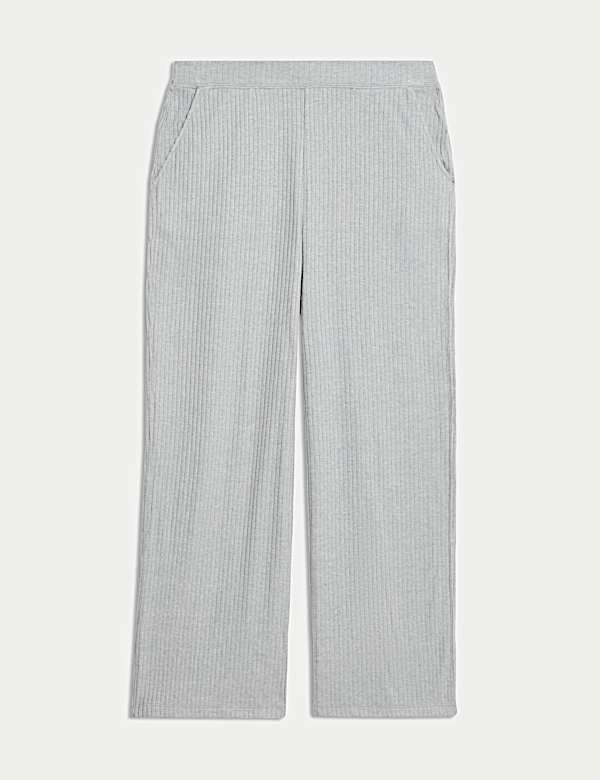 Pantal&oacute;n de pijama de pernera ancha acanalado - US