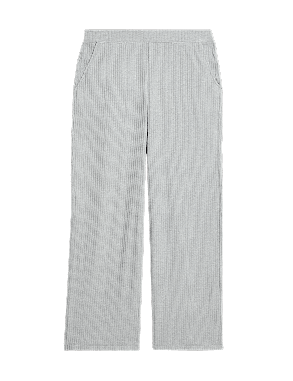 Ribbed Wide Leg Pyjama Bottoms