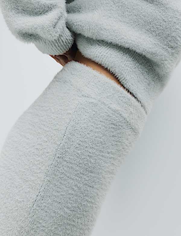 Feather Knit Cuffed Hem Pyjama Bottoms - NL