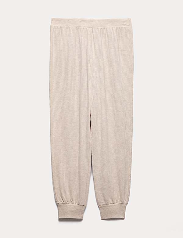 Cosy Knit Ribbed Cuffed Hem Lounge Joggers - JP