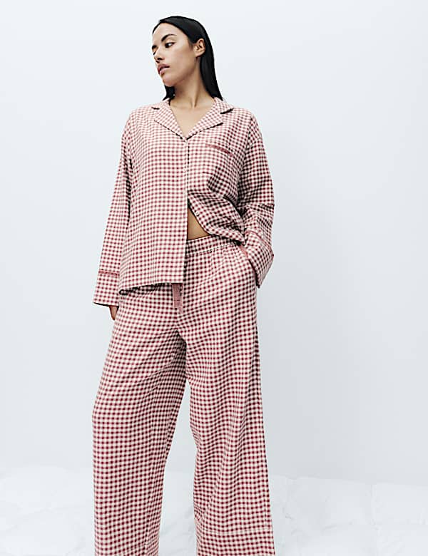 Flannel Gingham Pyjama Bottoms - MX