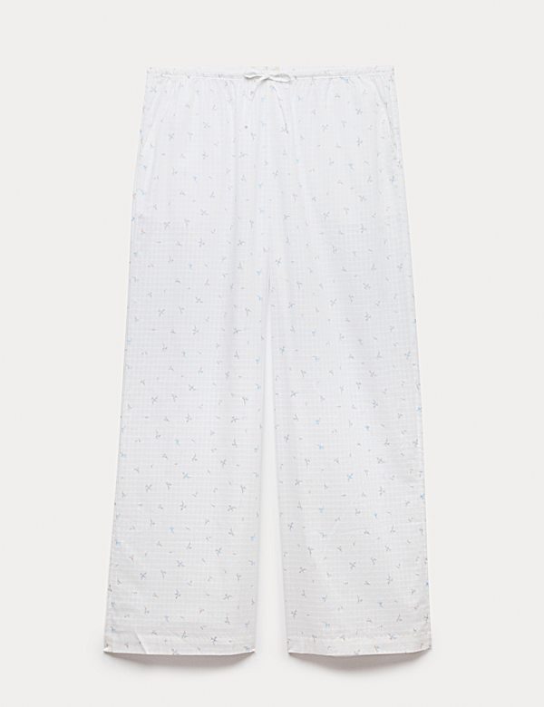 Pure Cotton Floral Check Pyjama Bottoms - AT