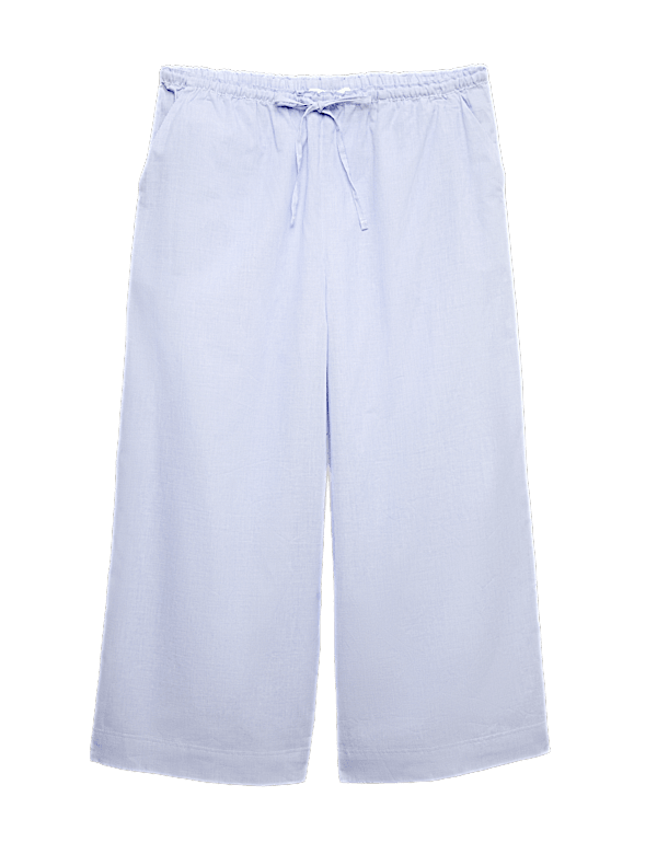 Pure Cotton Striped Cropped Pyjama Bottoms