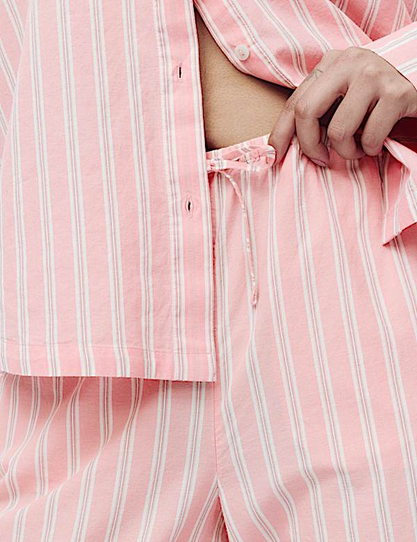 Pure Cotton Cambric Striped Pyjama Bottoms - HU