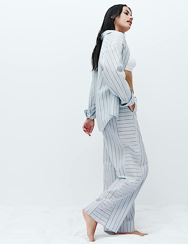 Pure Cotton Cambric Striped Pyjama Bottoms