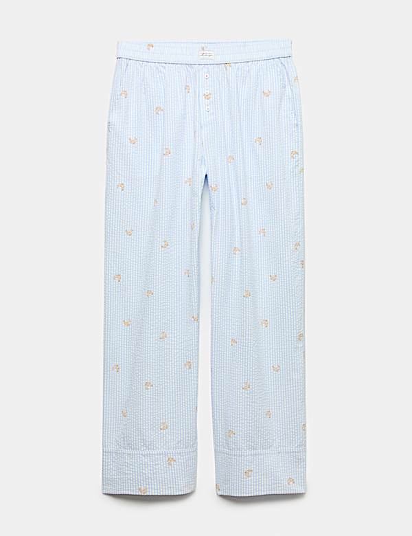 Bas de pyjama en seersucker coton et modal - CH