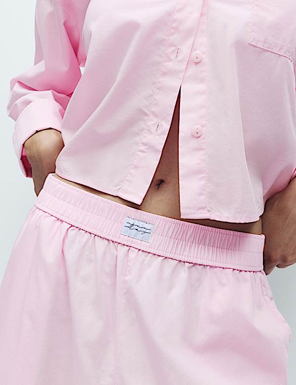 Pure Cotton Wide Leg Pyjama Bottoms - AU