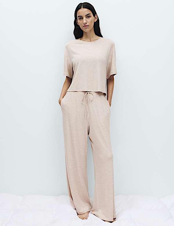 Modal Rich Ribbed Pyjama Bottoms