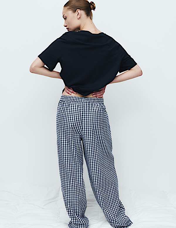 2 Pack Pure Cotton Printed Pyjama Bottoms