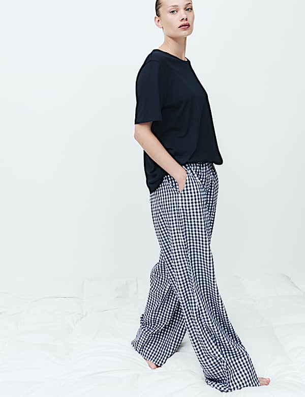2 Pack Pure Cotton Printed Pyjama Bottoms