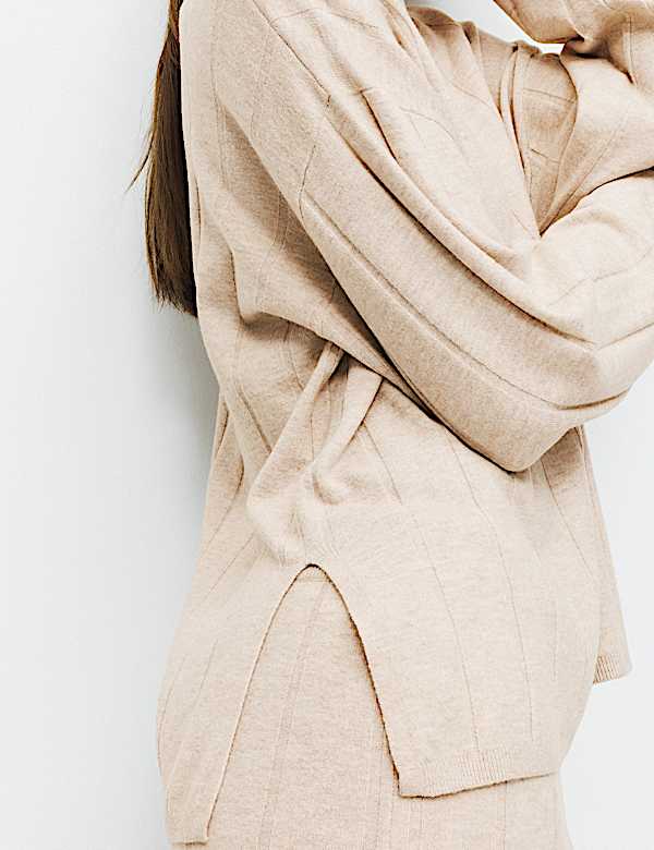 Knitted Wide Leg Pyjama Bottoms - CN