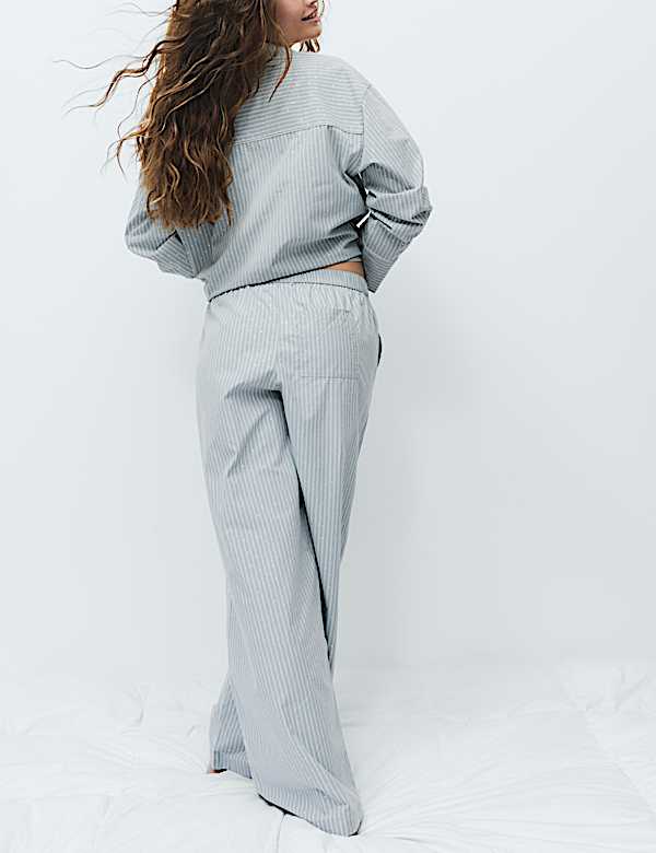 Bas de pyjama 100 % coton &agrave; rayures - CH