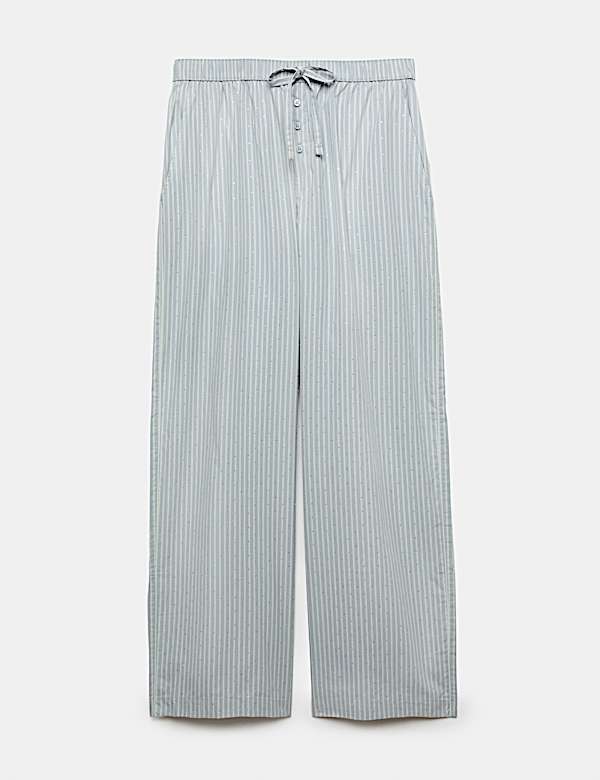 Bas de pyjama 100 % coton &agrave; rayures - CH