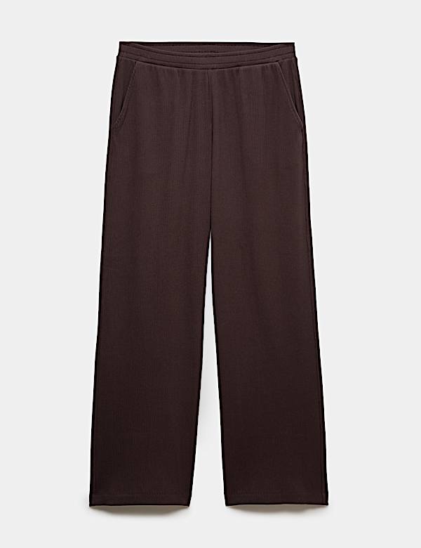 Cotton Rich Ribbed Lounge Pyjama Bottoms - JP