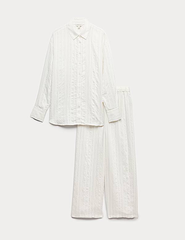 Pinstripe Revere Pyjama Set - SI
