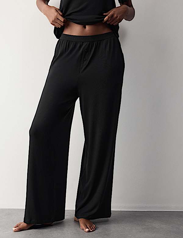 Modal Rich Wide Leg Pyjama Bottoms - CZ