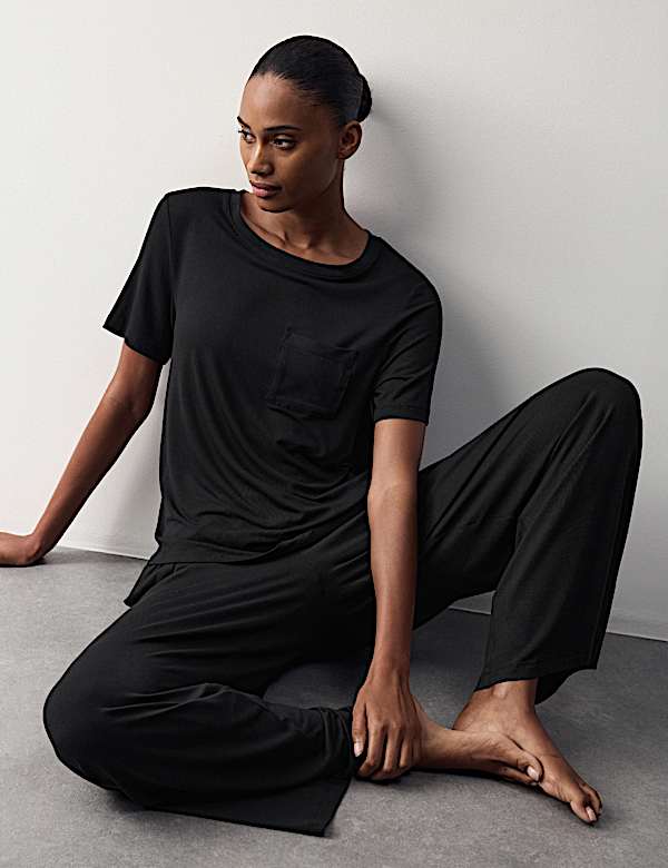 Modal Rich Wide Leg Pyjama Bottoms - CZ