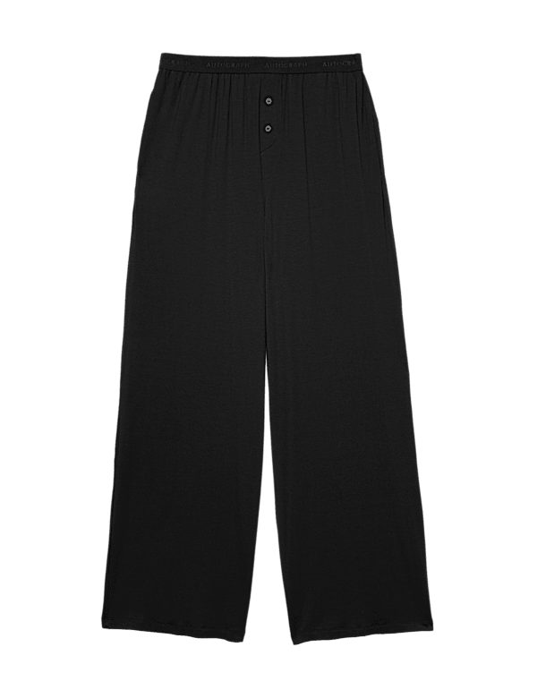 Modal Rich Wide Leg Pyjama Bottoms