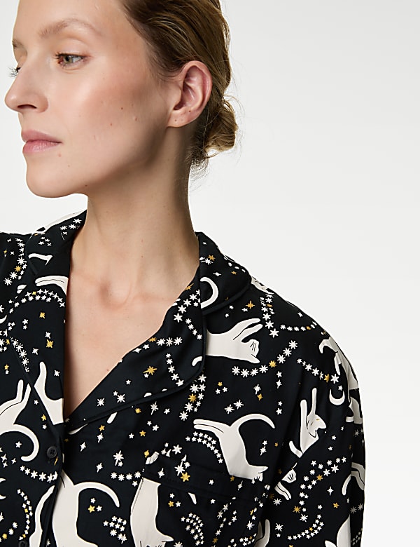 Pure Cotton Cat Print Pyjama Set