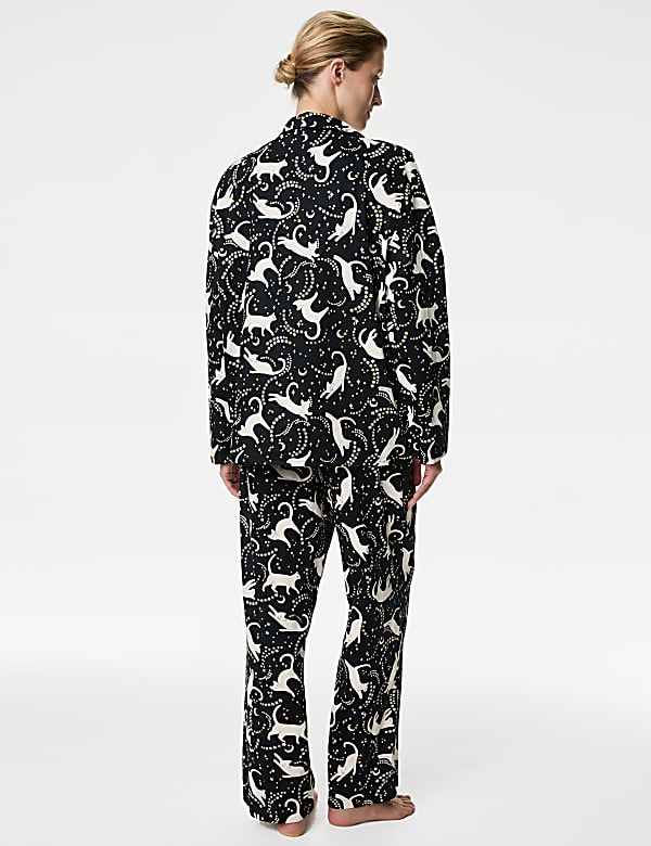 Pure Cotton Cat Print Pyjama Set