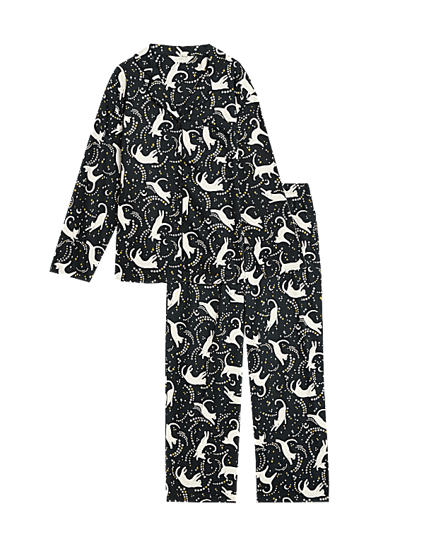 Pure Cotton Cat Print Pyjama Set