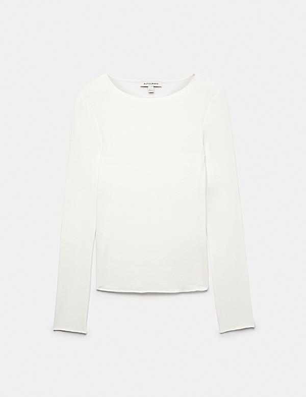 Sheer Pyjama Top with Cashmere - MX
