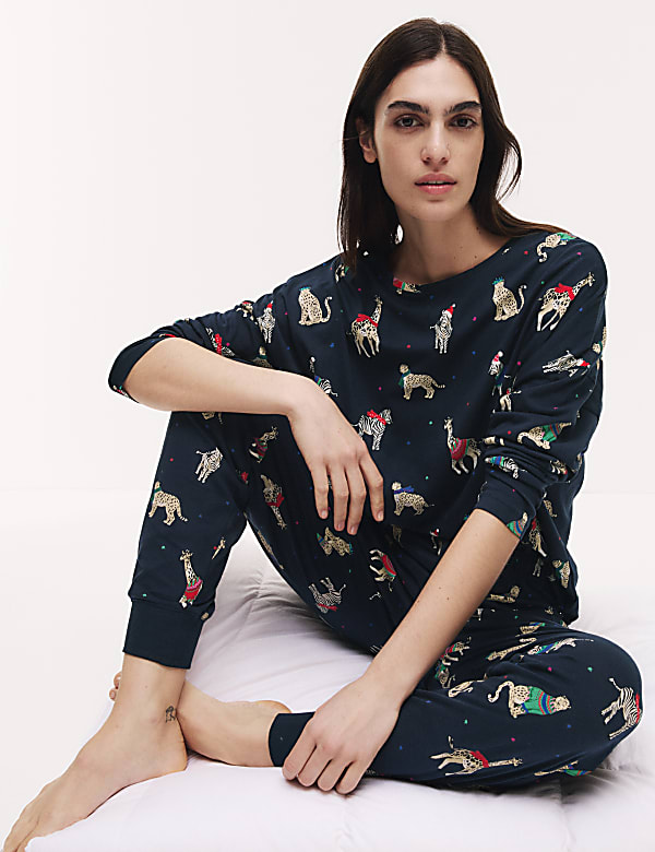 Women s Animal Party Family Christmas Pyjama Set