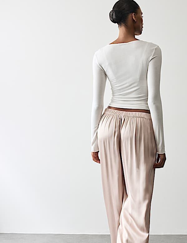 Premium Satin Wide Leg Pyjama Bottoms - JP