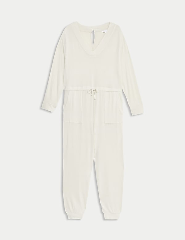 Marks Spencer Cuffed Hem Lounge Onesie Ivory S