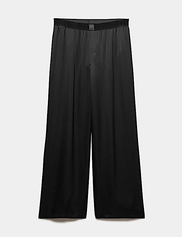 Satin Velvet Detail Pyjama Bottoms - AU