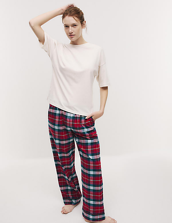 Σετ γυναικείες καρό χριστουγεννιάτικες πιτζάμες Family με μάσκα ματιών - GR