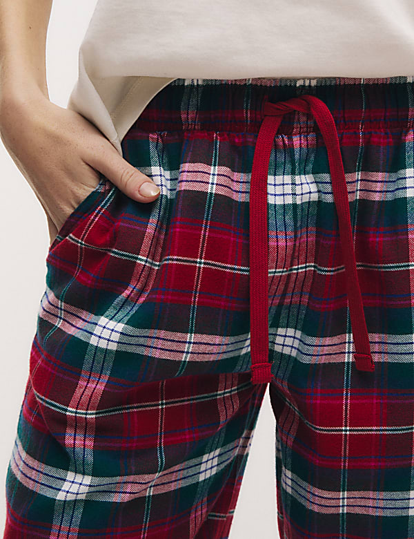 Σετ γυναικείες καρό χριστουγεννιάτικες πιτζάμες Family με μάσκα ματιών - GR