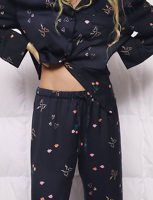Dream Satin™ Printed Revere Pyjama Set