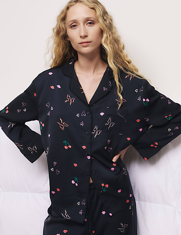 Dream Satin™ Printed Revere Pyjama Set