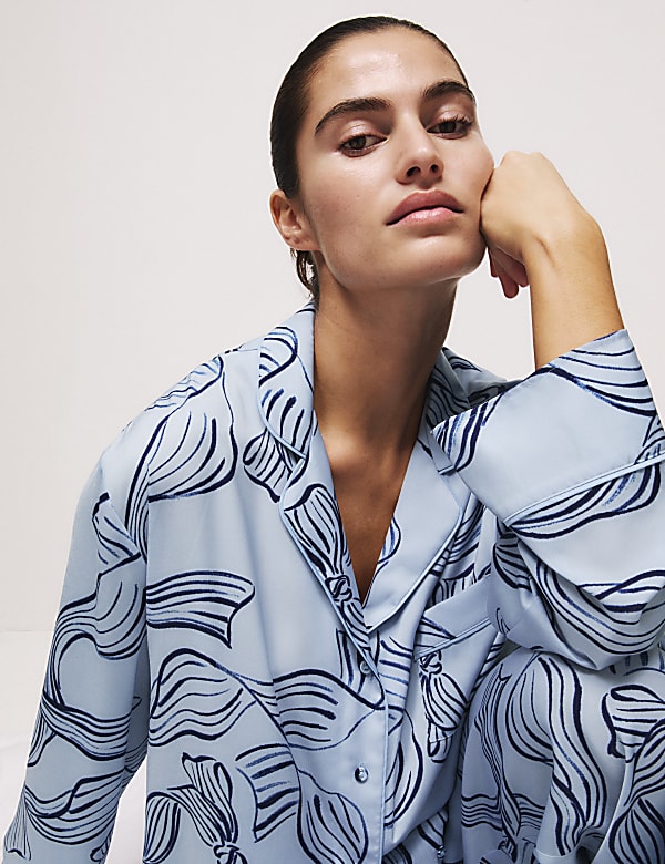Dream Satin™ Printed Revere Pyjama Set - EE
