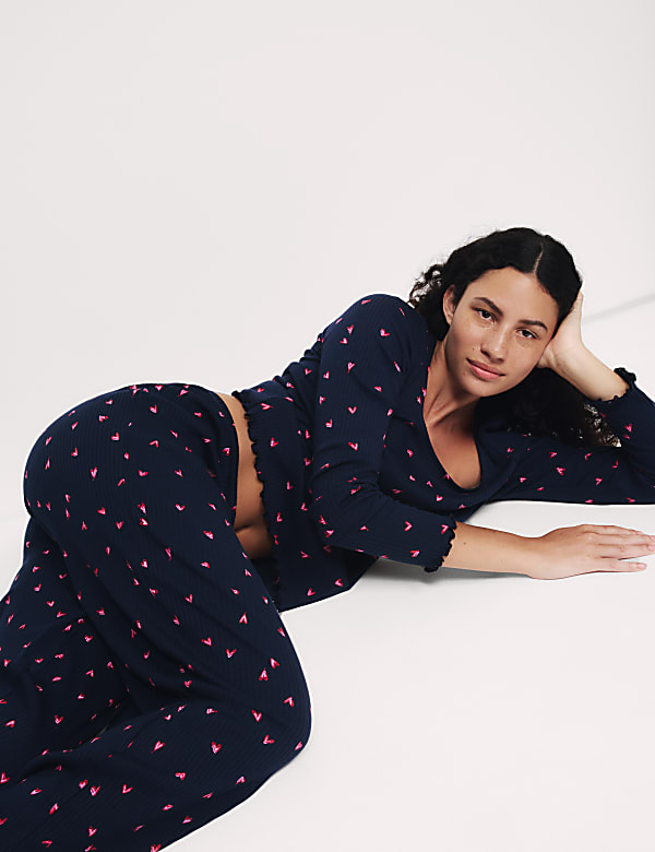 Cool Comfort™ Printed Ribbed Pyjama Set - EE