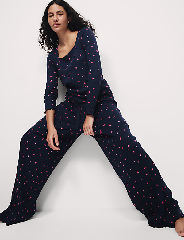 Cool Comfort™ Printed Ribbed Pyjama Set
